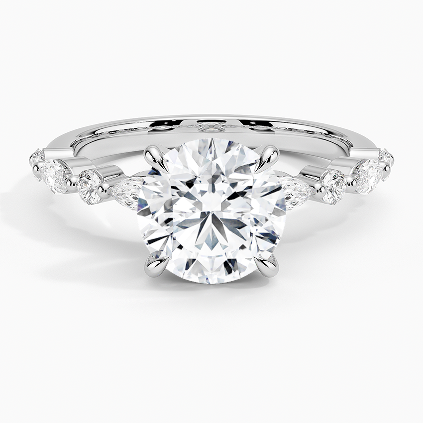 Versa Accent Moissanite Engagement Ring-VOOGME