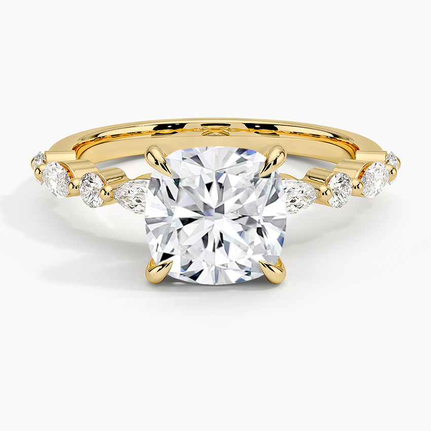 Versa Accent Moissanite Engagement Ring-VOOGME