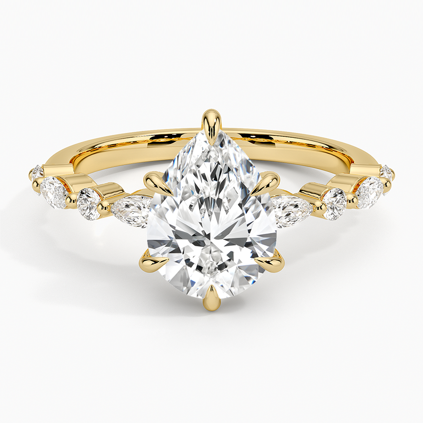 Versa Accent Moissanite Engagement Ring-VOOGME