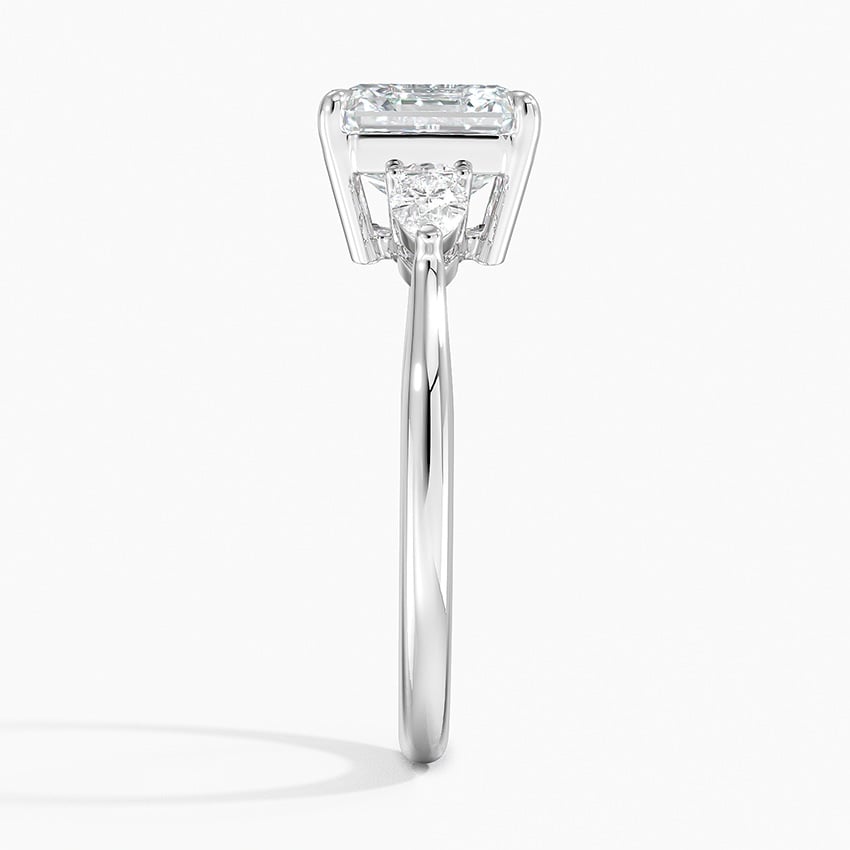 Pear Cut Three Stone Moissanite Engagement Ring-VOOGME