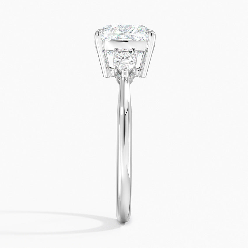 Pear Cut Three Stone Moissanite Engagement Ring-VOOGME