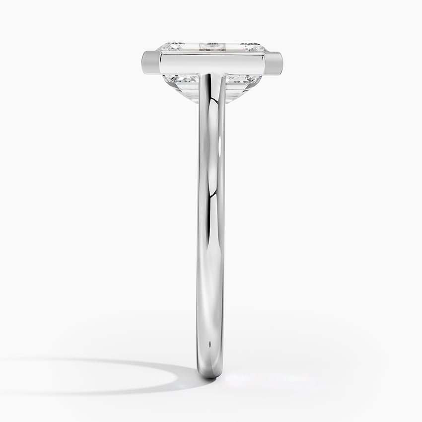 Solitaire Bezel Moissanite Engagement Ring-VOOGME