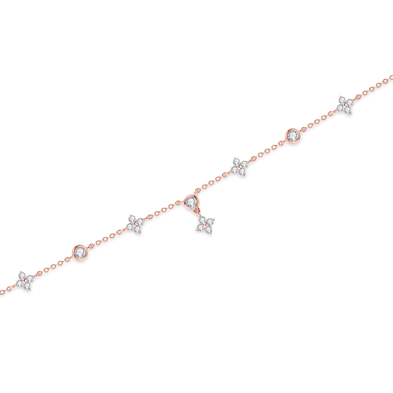 Ophelia Clover Moissanite Bracelet