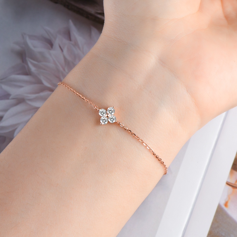 Rosetta Clover Moissanite Bracelet