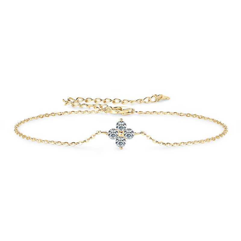 Rosetta Clover Moissanite Bracelet