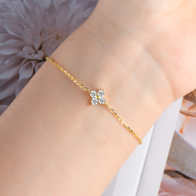 Rosetta Clover Moissanite Bracelet