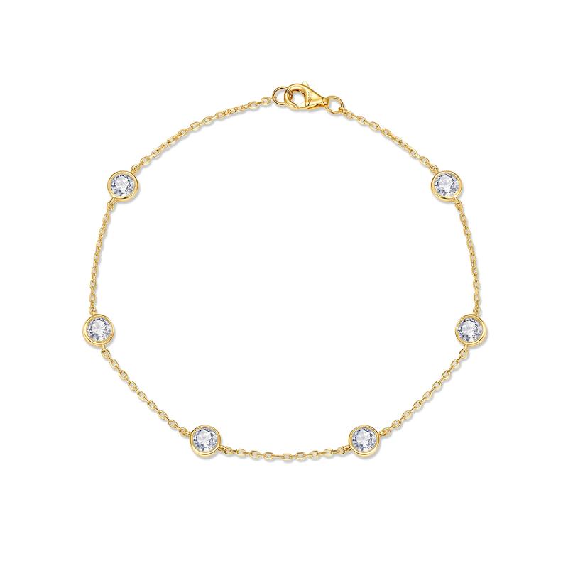 Meme Bezel Moissanite Bracelet