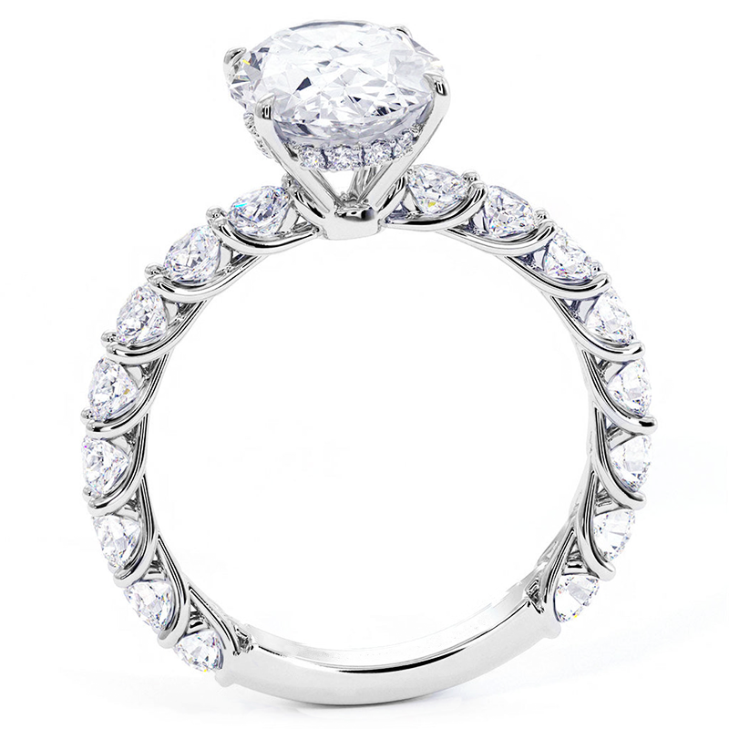 Bright Star Moissanite Engagement Ring 3.0 ct-VOOGME