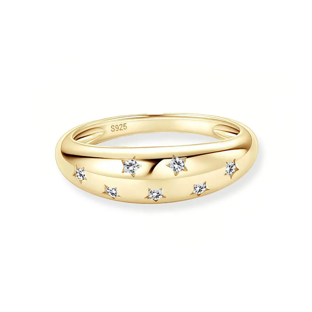 Star Inspired Moissanite Ring
