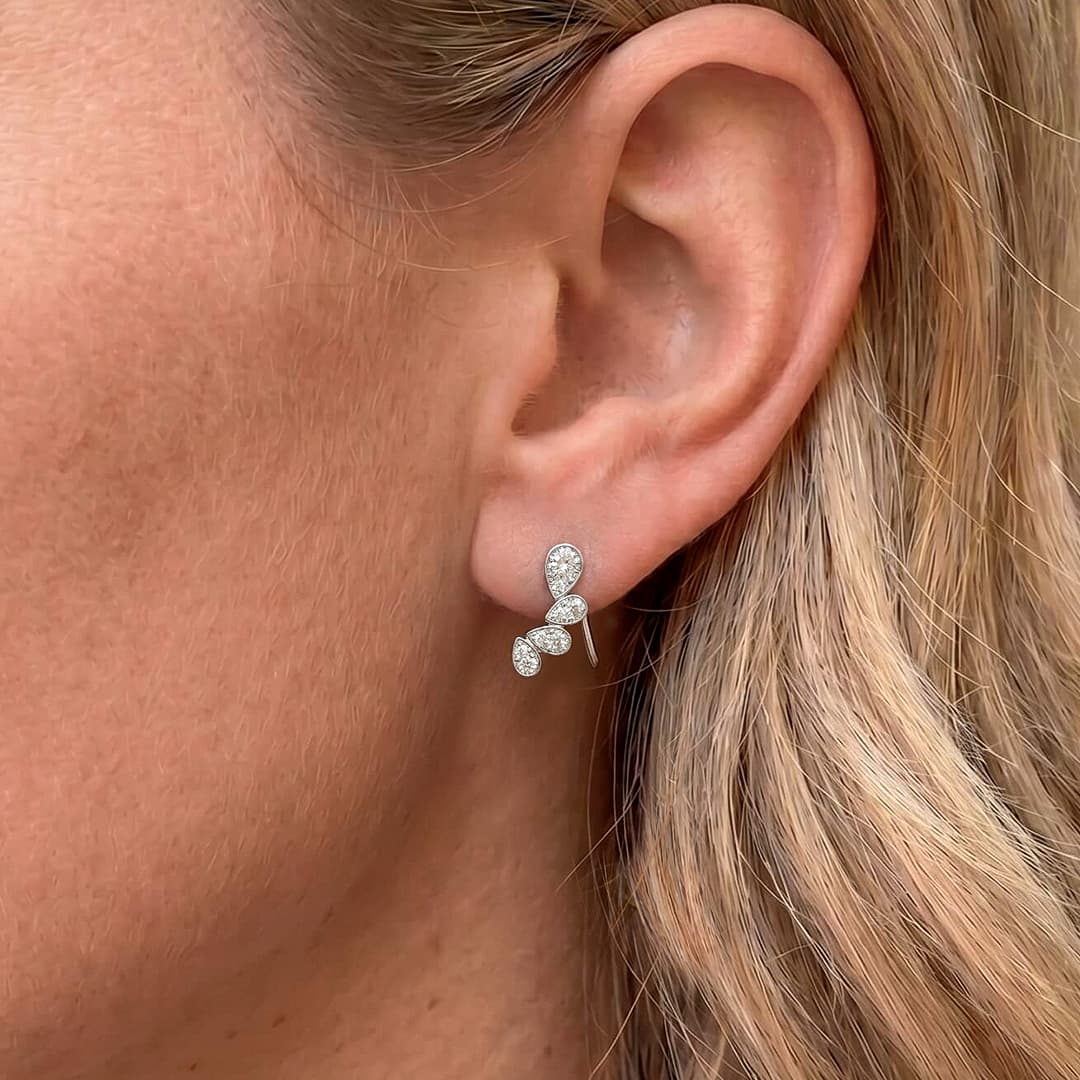 Pear Shape Moissanite Hook Earrings