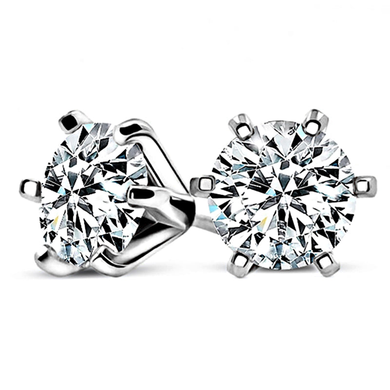 Stunning Classic Six-Prong Moissanite Stud Earrings-VOOGME