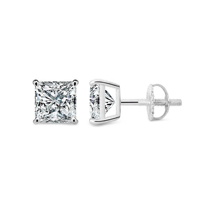 Demeter Moissanite Stud Earrings (Screw Back Earrings)-VOOGME
