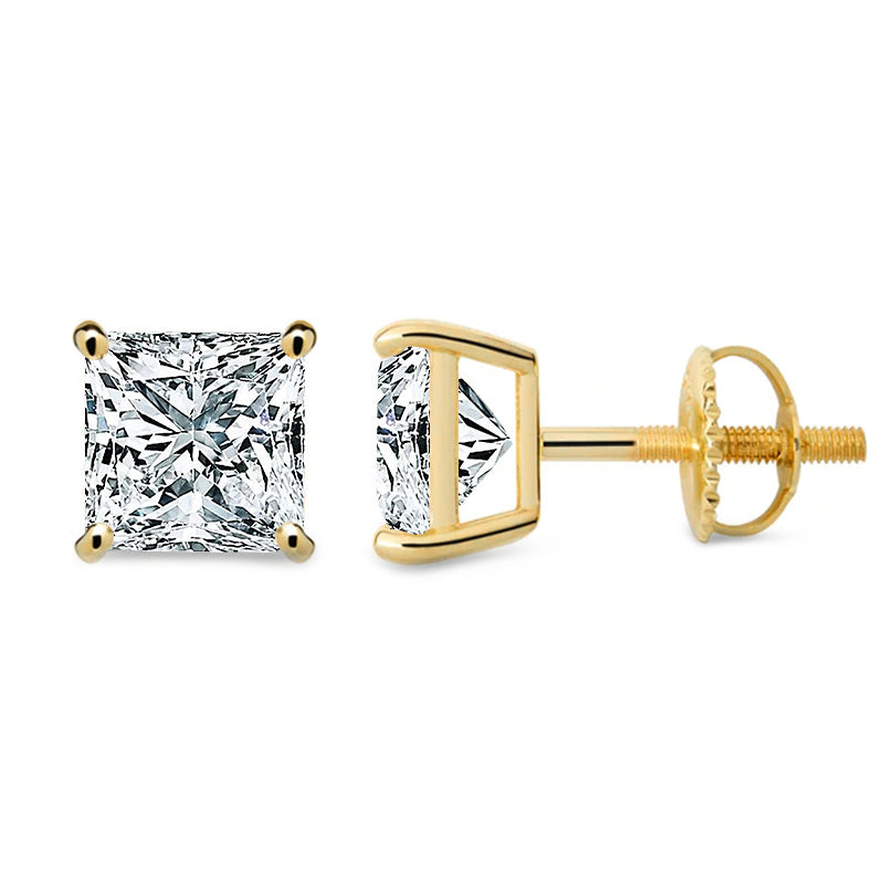 Demeter Moissanite Stud Earrings (Screw Back Earrings)-VOOGME