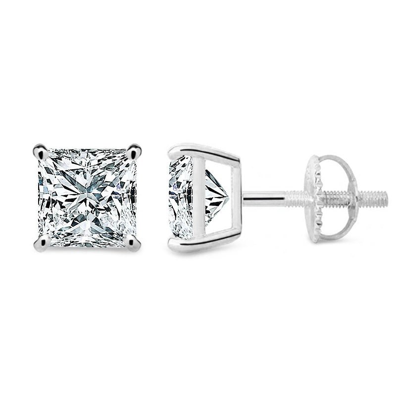 Demeter Moissanite Stud Earrings (Screw Back Earrings)-VOOGME