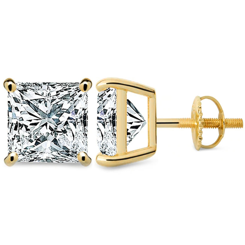 Demeter Moissanite Stud Earrings (Screw Back Earrings)-VOOGME