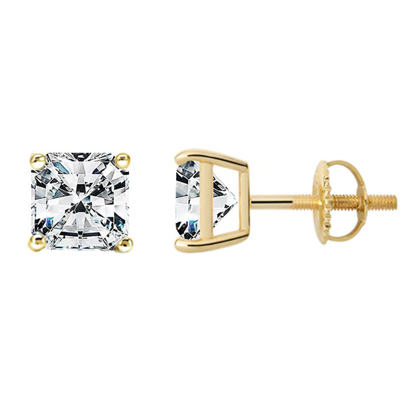 Demeter Moissanite Stud Earrings (Screw Back Earrings)-VOOGME