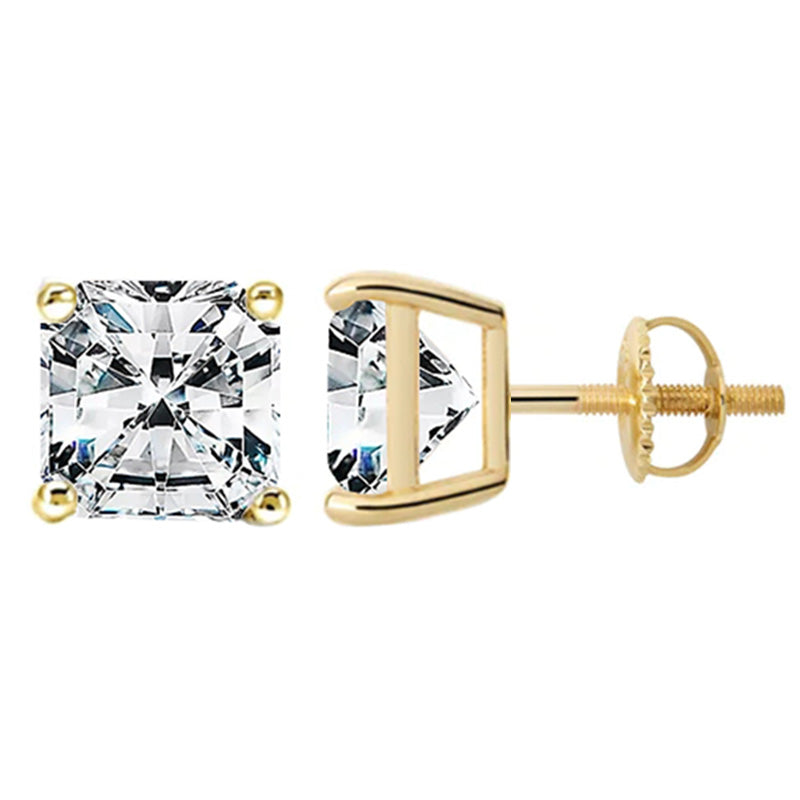 Demeter Moissanite Stud Earrings (Screw Back Earrings)-VOOGME