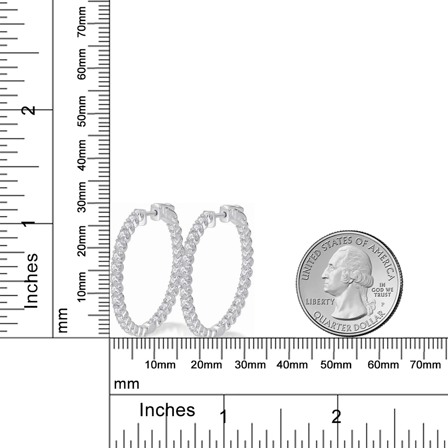 Casra Moissanite Hoop Earrings