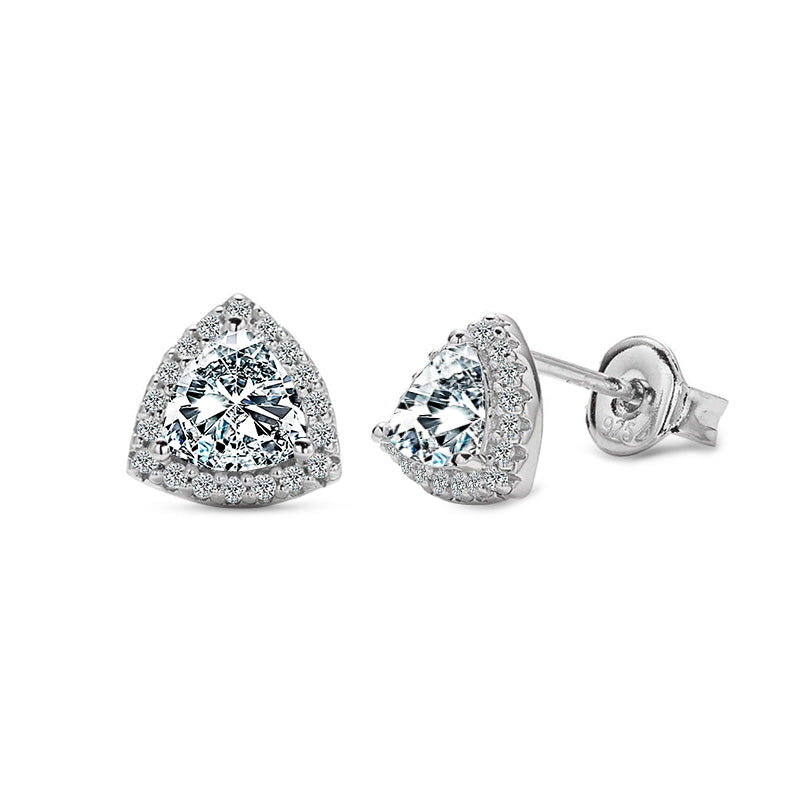 Florence Halo Moissanite Stud Earrings (1.0 ct.tw.)-VOOGME