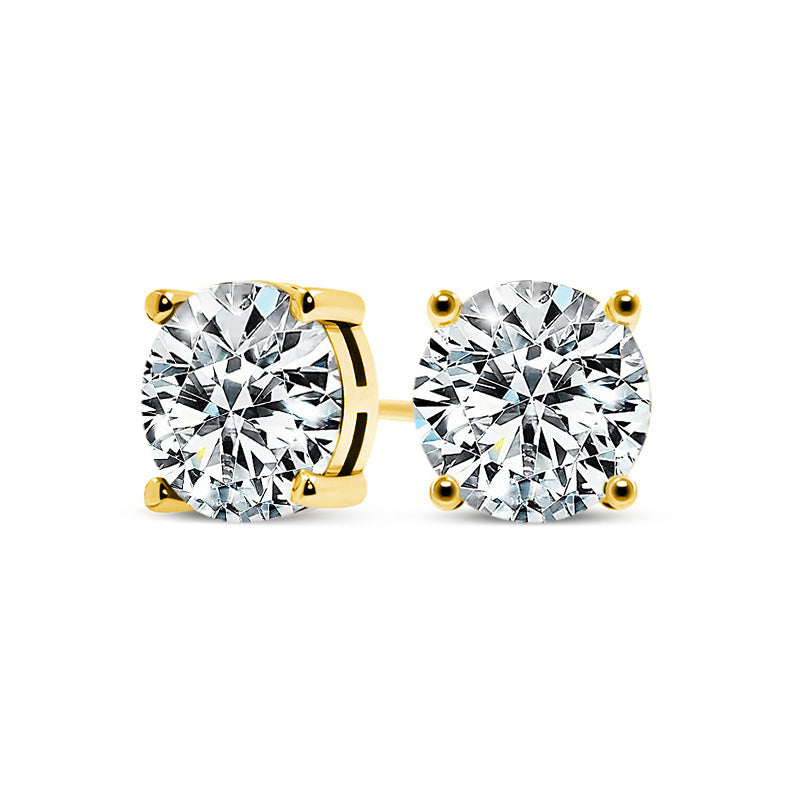 Classic Four-Prong Moissanite Stud Earrings