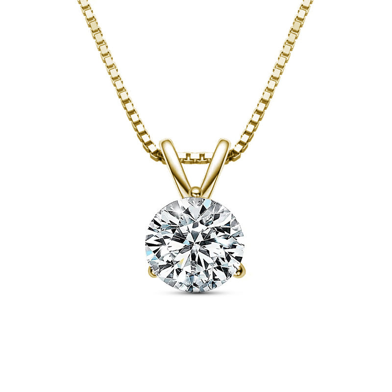 Classic Three-Prong Moissanite Pendant 1.0 ct-VOOGME