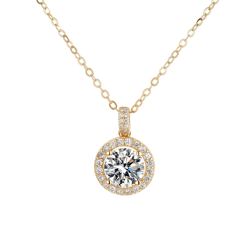 Tiling Halo Moissanite Pendant