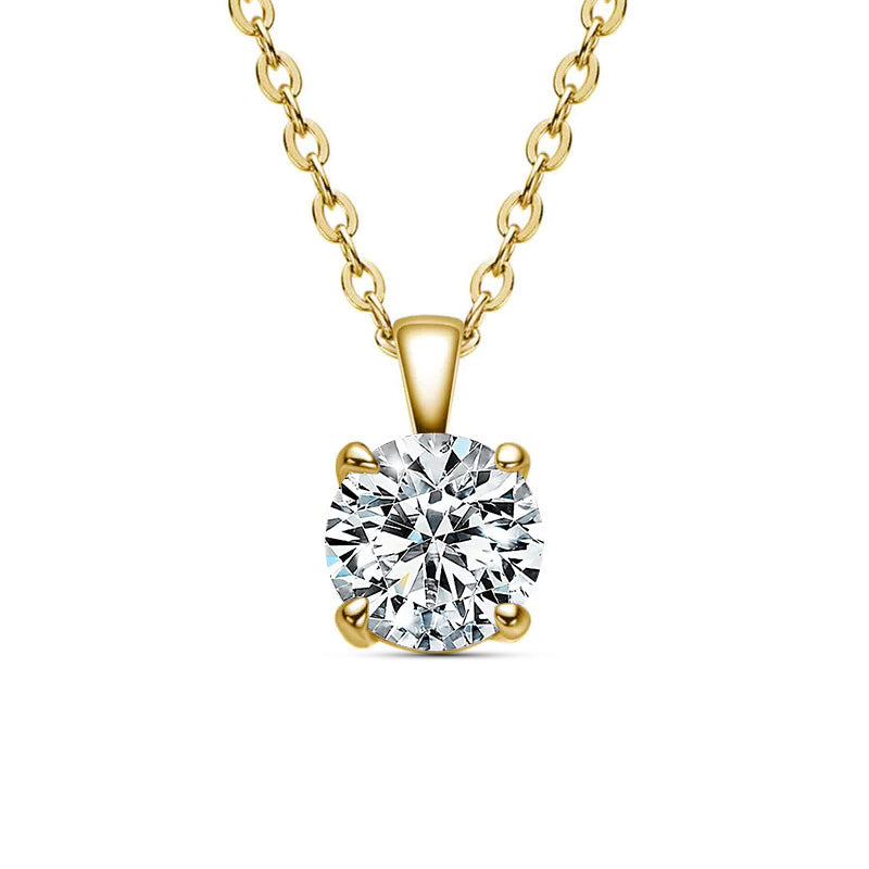 Classic Four-Prong Moissanite Pendant 1.0 ct-VOOGME