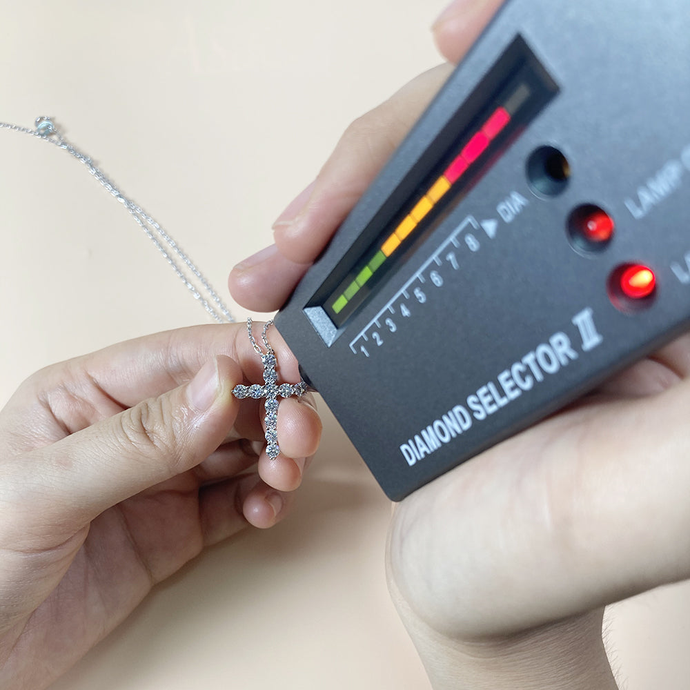 Cross Moissanite Pendant (0.88 ct.tw.)-VOOGME