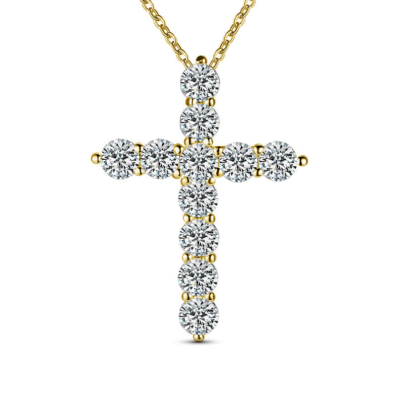 Cross Moissanite Pendant (0.88 ct.tw.)-VOOGME