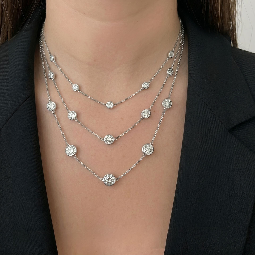 Cinq Bubbles Moissanite Necklace