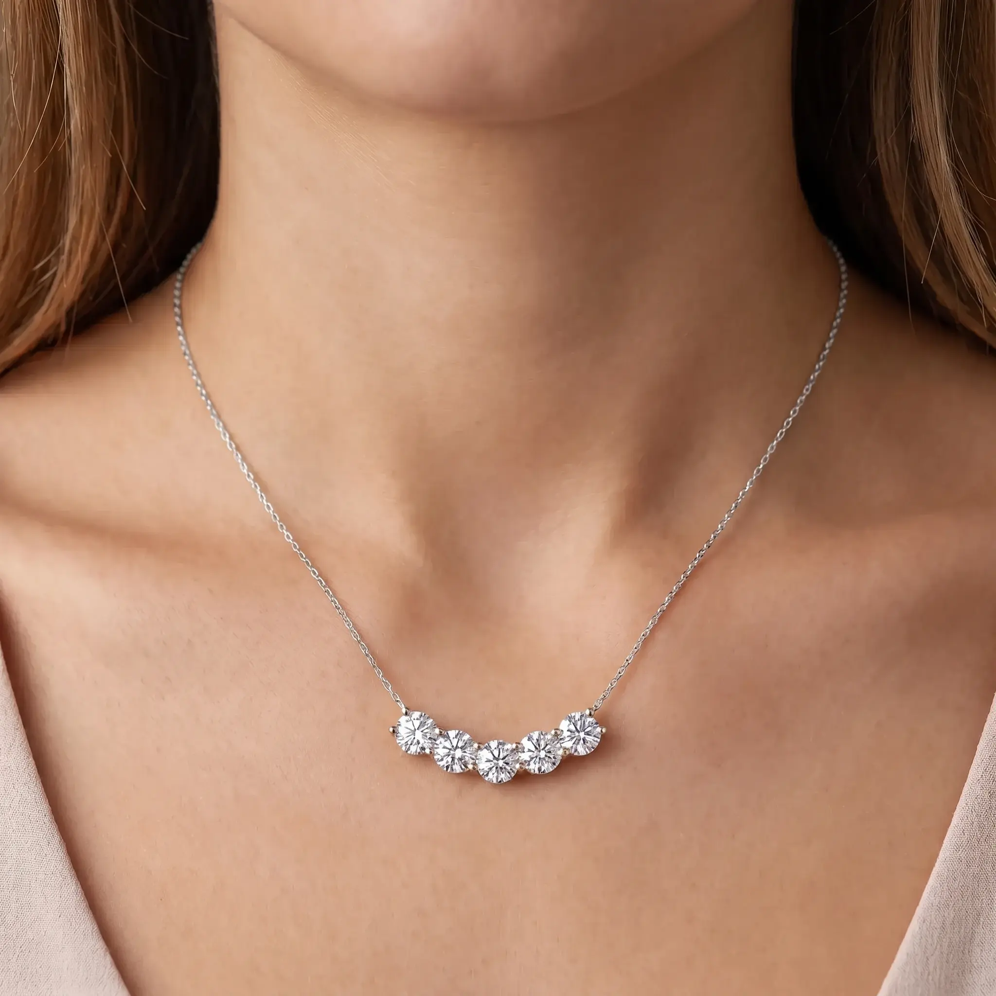 5-Stones Moissanite Pendant (2.5 ct. tw)