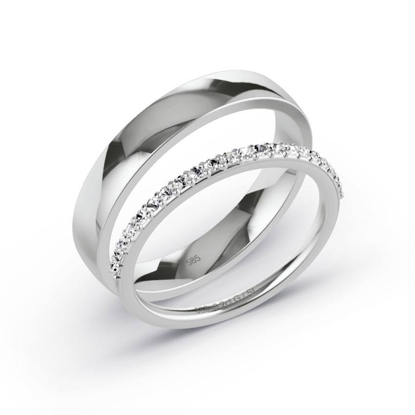 Half Eternity Moissanite Set