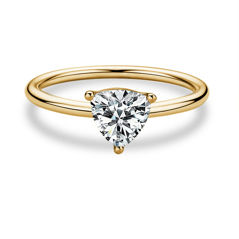 Classic Trilliant Shape Moissanite Engagement Ring 1.0 ct-VOOGME