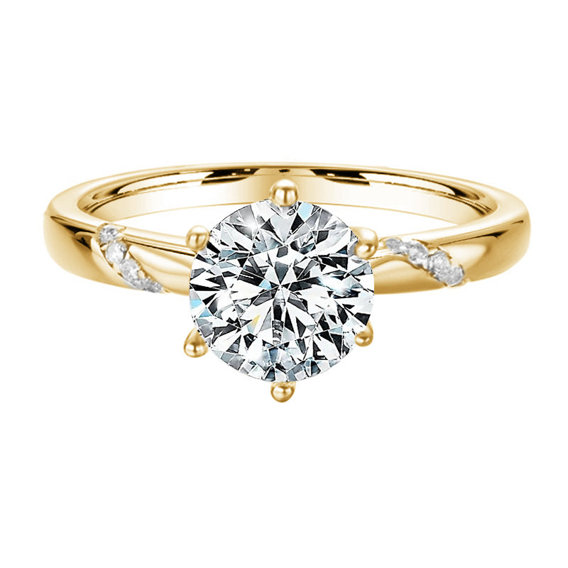 Striking Moissanite Engagement Ring