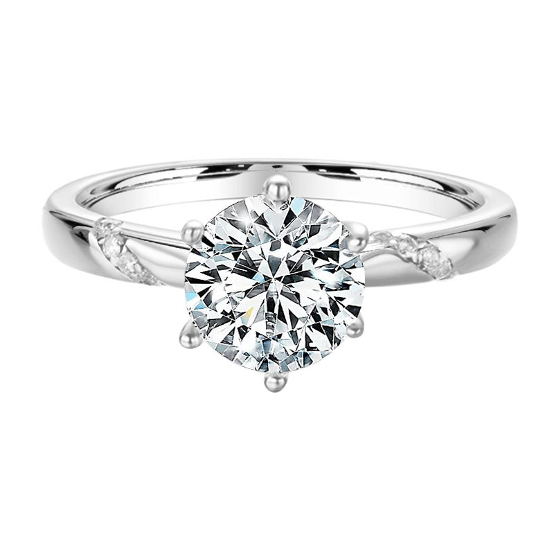 Striking Moissanite Engagement Ring
