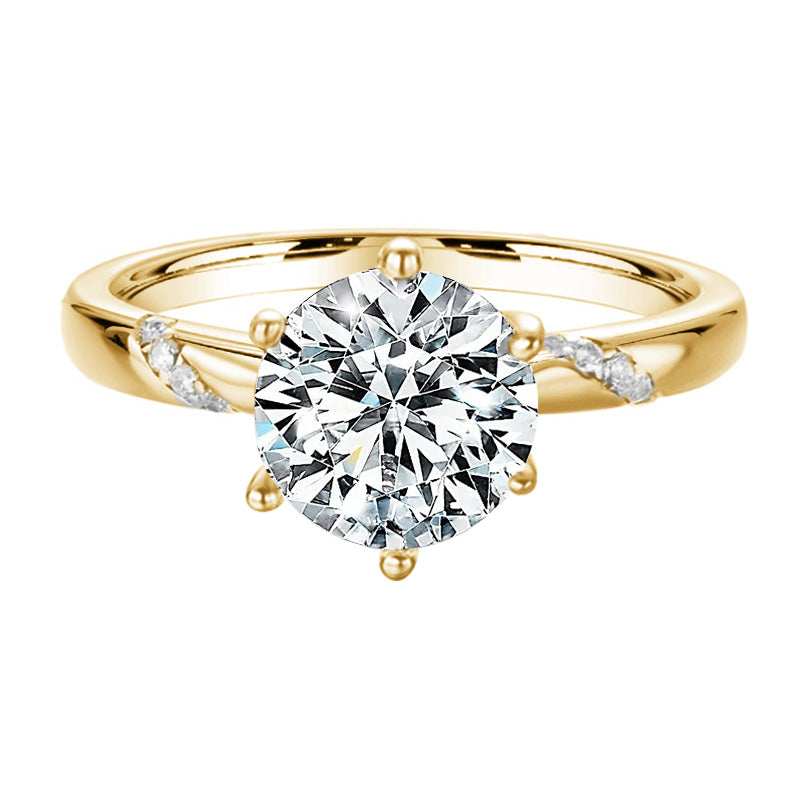 Striking Moissanite Engagement Ring