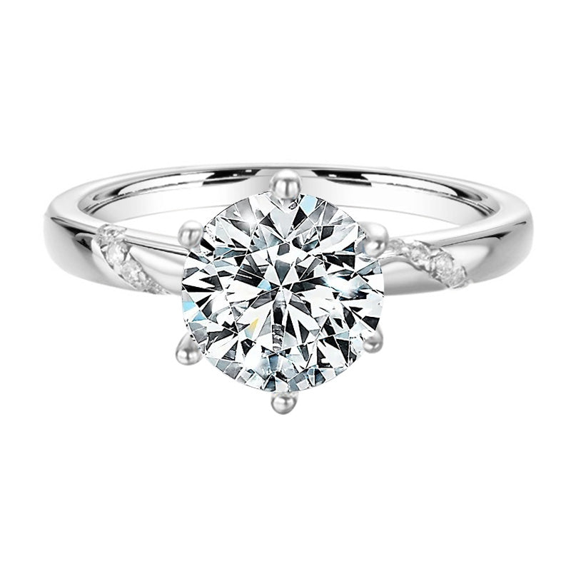 Striking Moissanite Engagement Ring