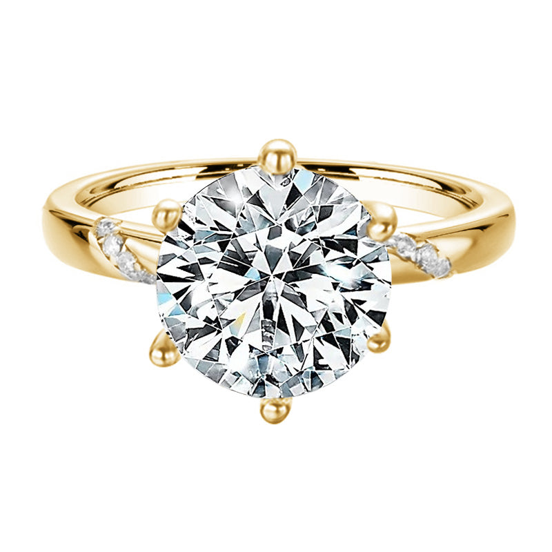 Striking Moissanite Engagement Ring