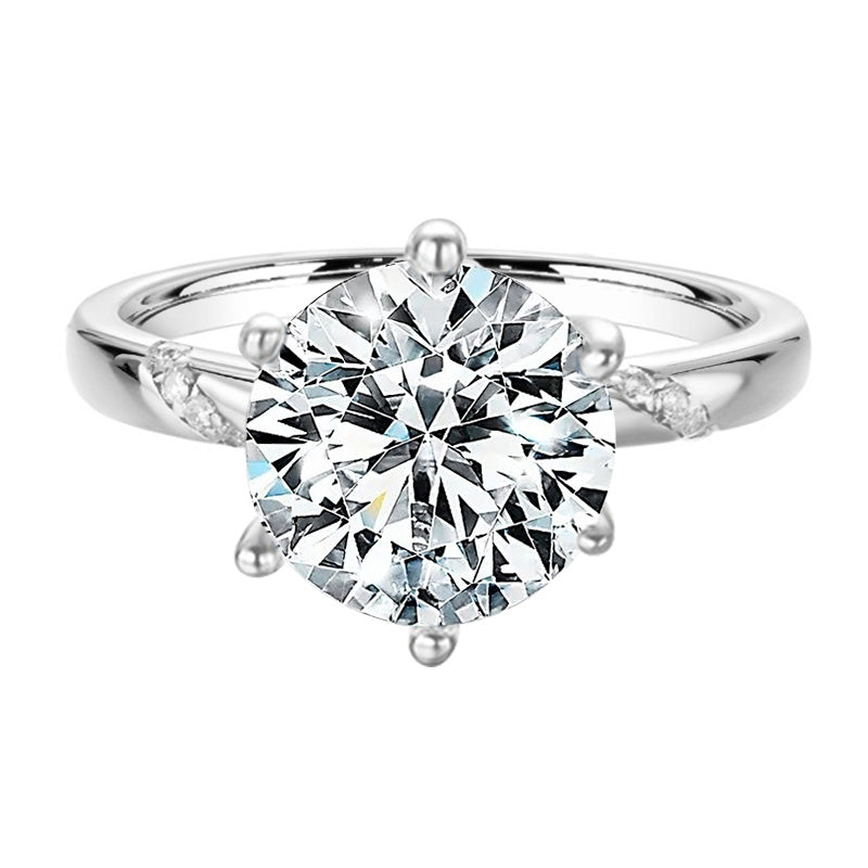 Striking Moissanite Engagement Ring