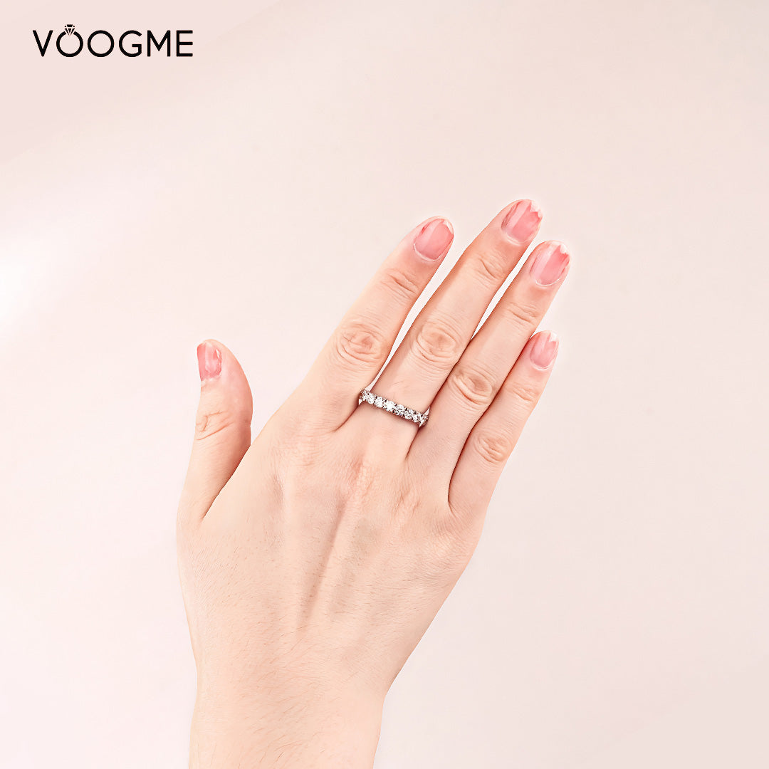 Round Moissanite Wedding Band (2.0 ct. tw.)-VOOGME