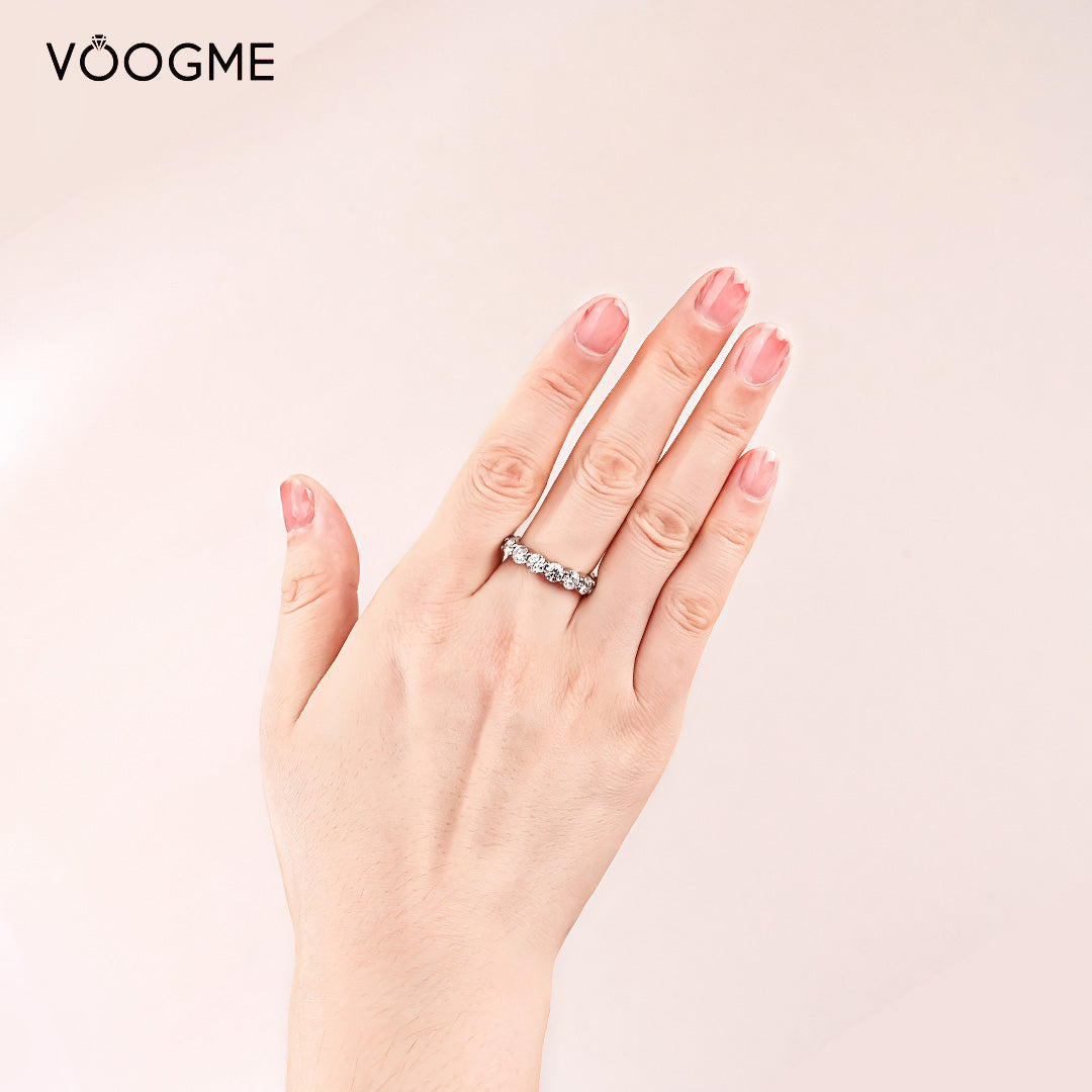 Round Moissanite Wedding Band (4.5 ct. tw.)-VOOGME