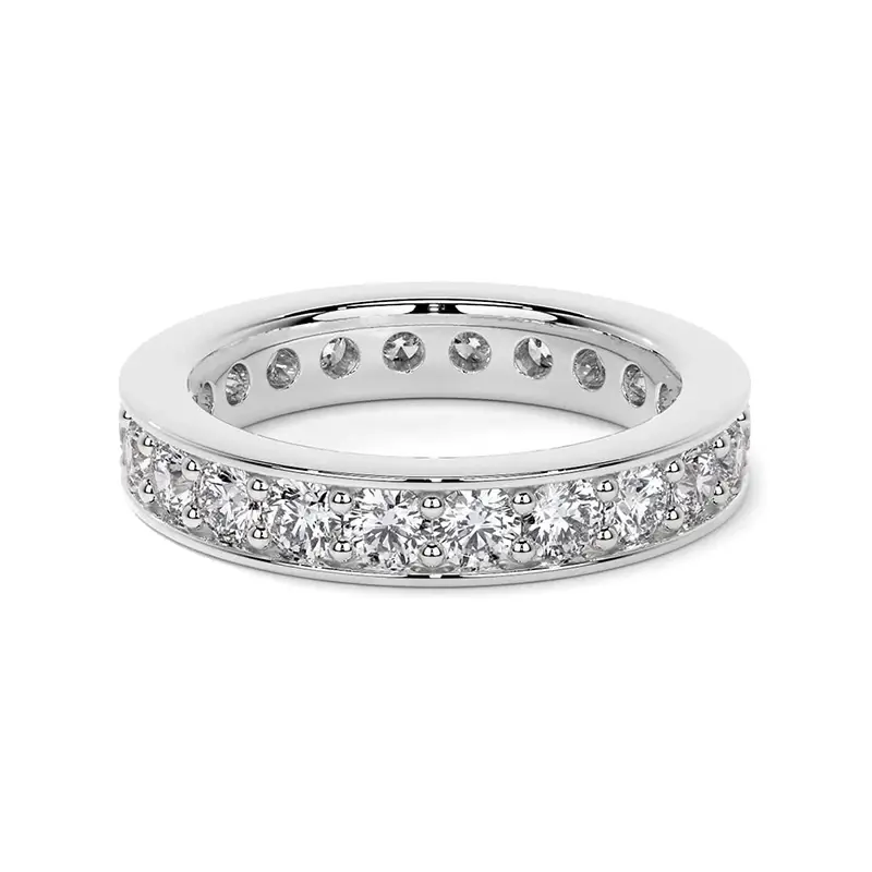Ellora Eternity Round Moissanite Wedding Band