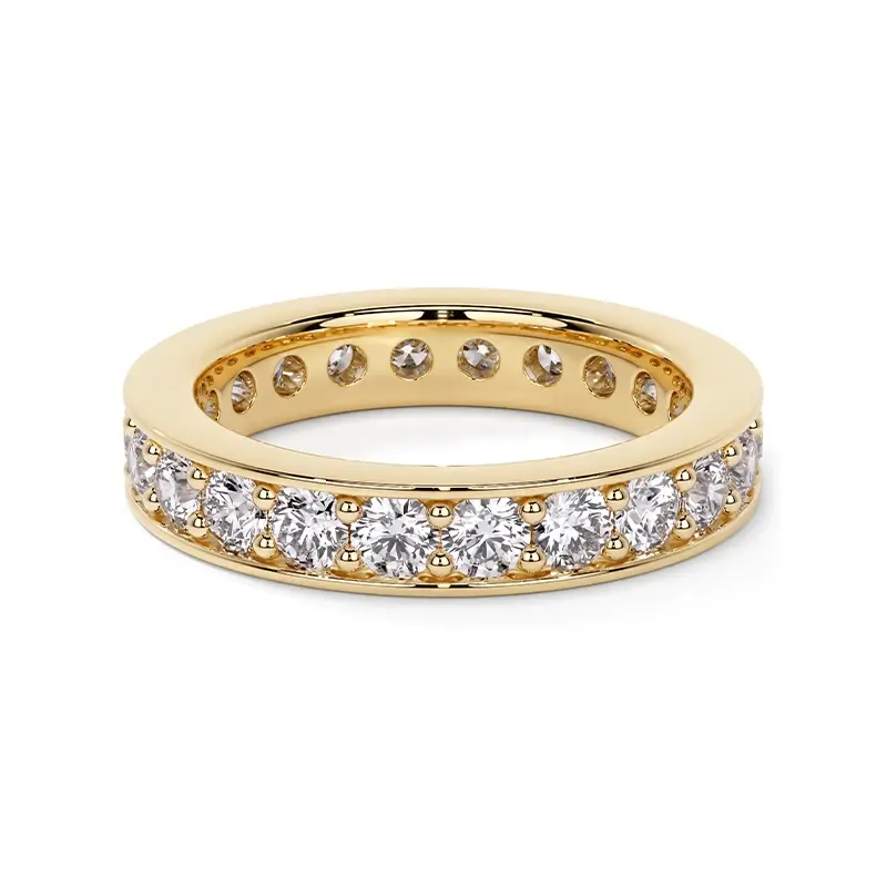 Ellora Eternity Round Moissanite Wedding Band
