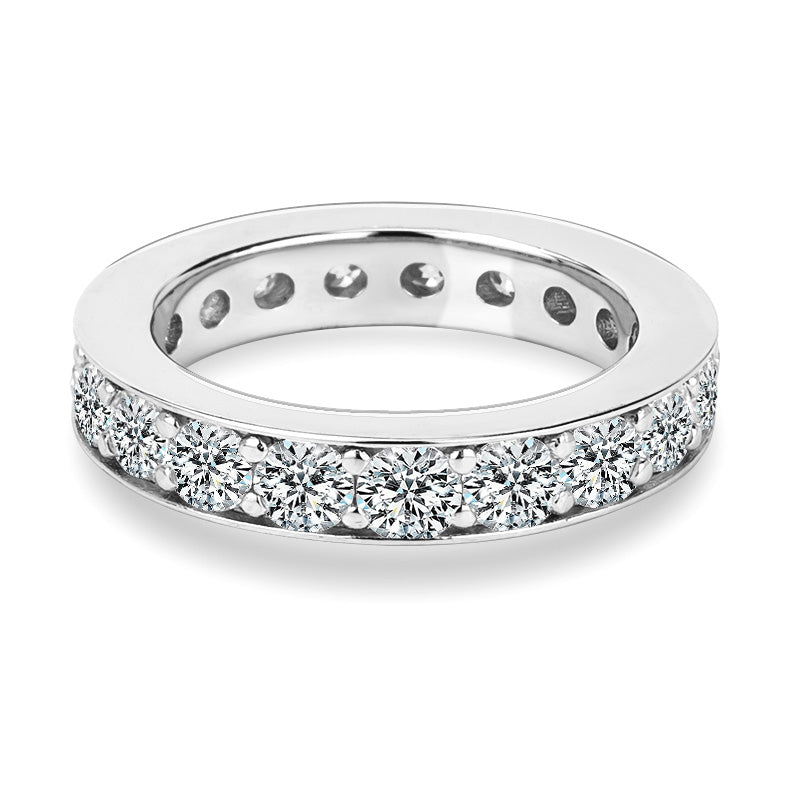 Ellora Eternity Round Moissanite Wedding BandVOOGME