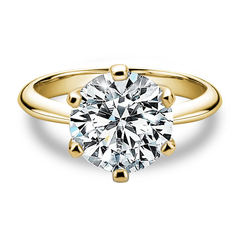 Selection Classic Six-Prong Moissanite Engagement Ring-VOOGME