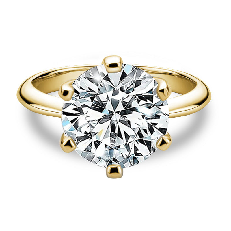 Selection Classic Six-Prong Moissanite Engagement Ring-VOOGME