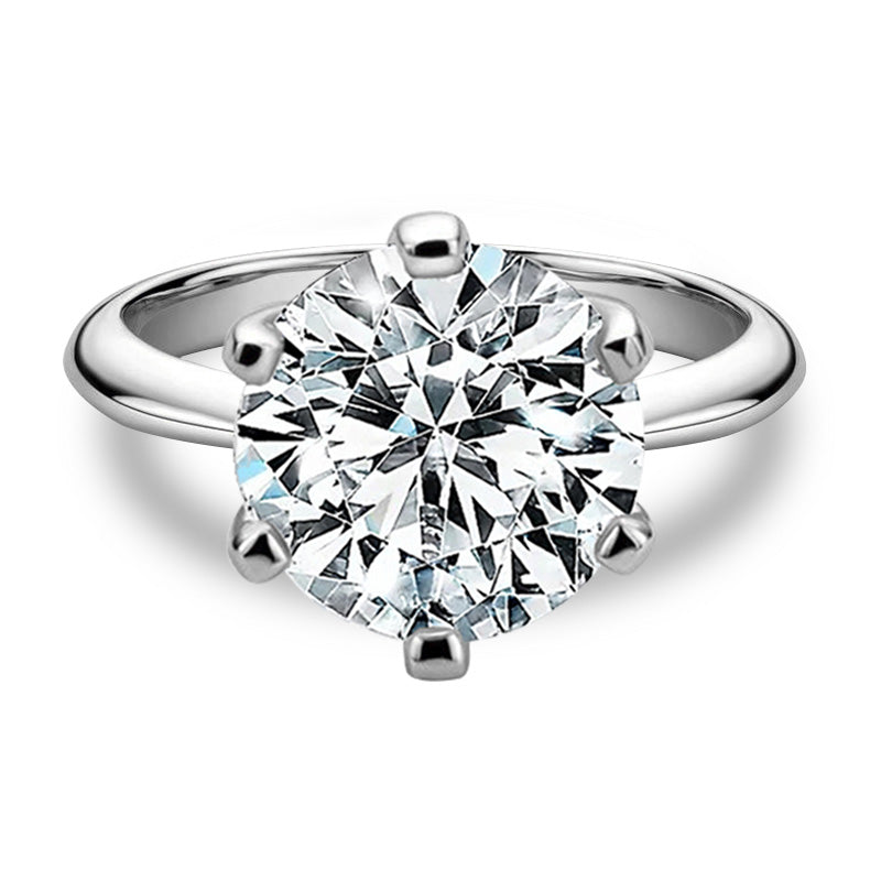 Selection Classic Six-Prong Moissanite Engagement Ring-VOOGME