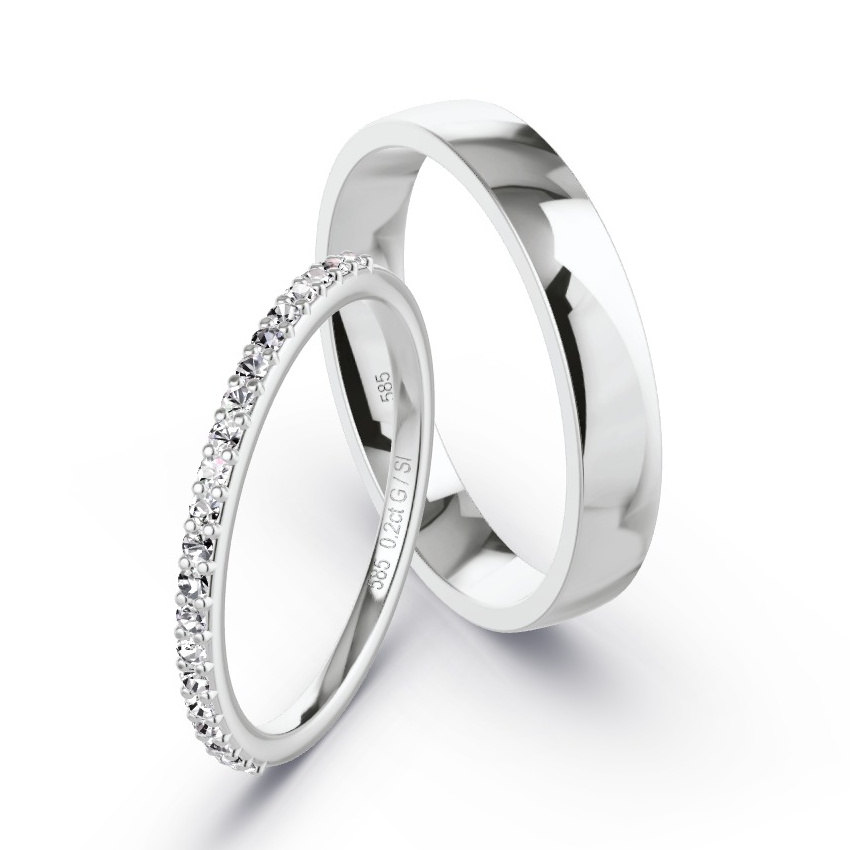 Half Eternity Moissanite Set