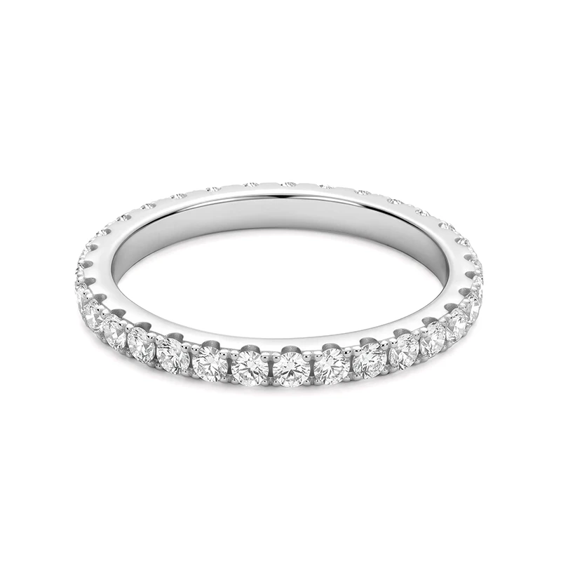 Sonora Embrace Round Moissanite Wedding Band