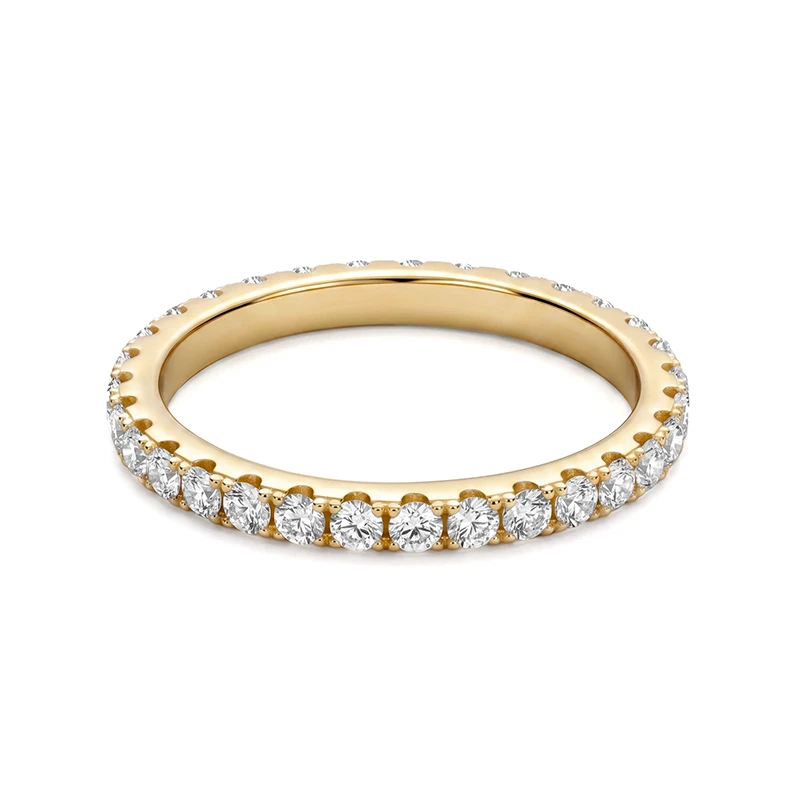 Sonora Embrace Round Moissanite Wedding Band